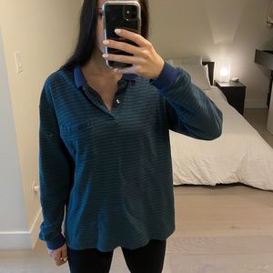 HUGO BOSS striped long sleeve polo